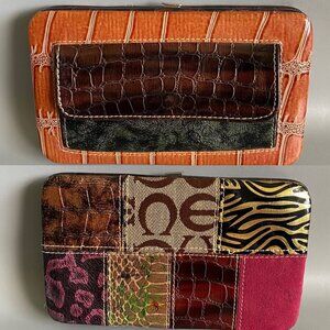 Structured Patchwork Hinged Multimedia Wallet​​